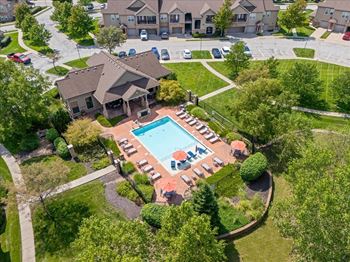 Aerial view of the property